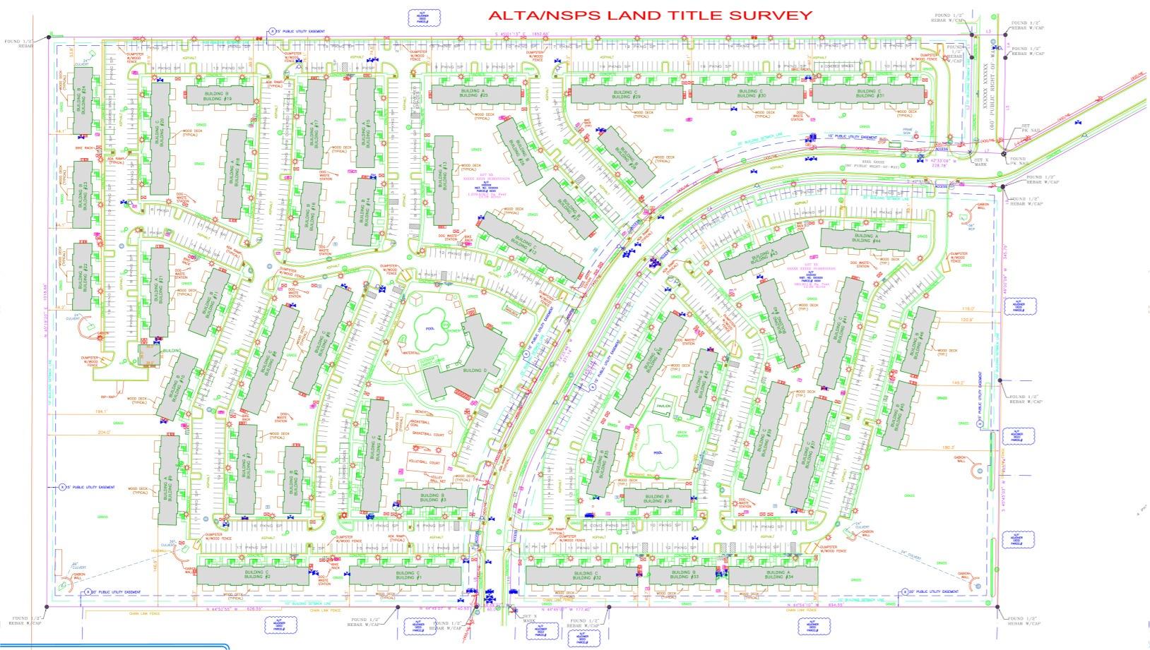 ALTA/NSPS Land Title Survey CAD drawing